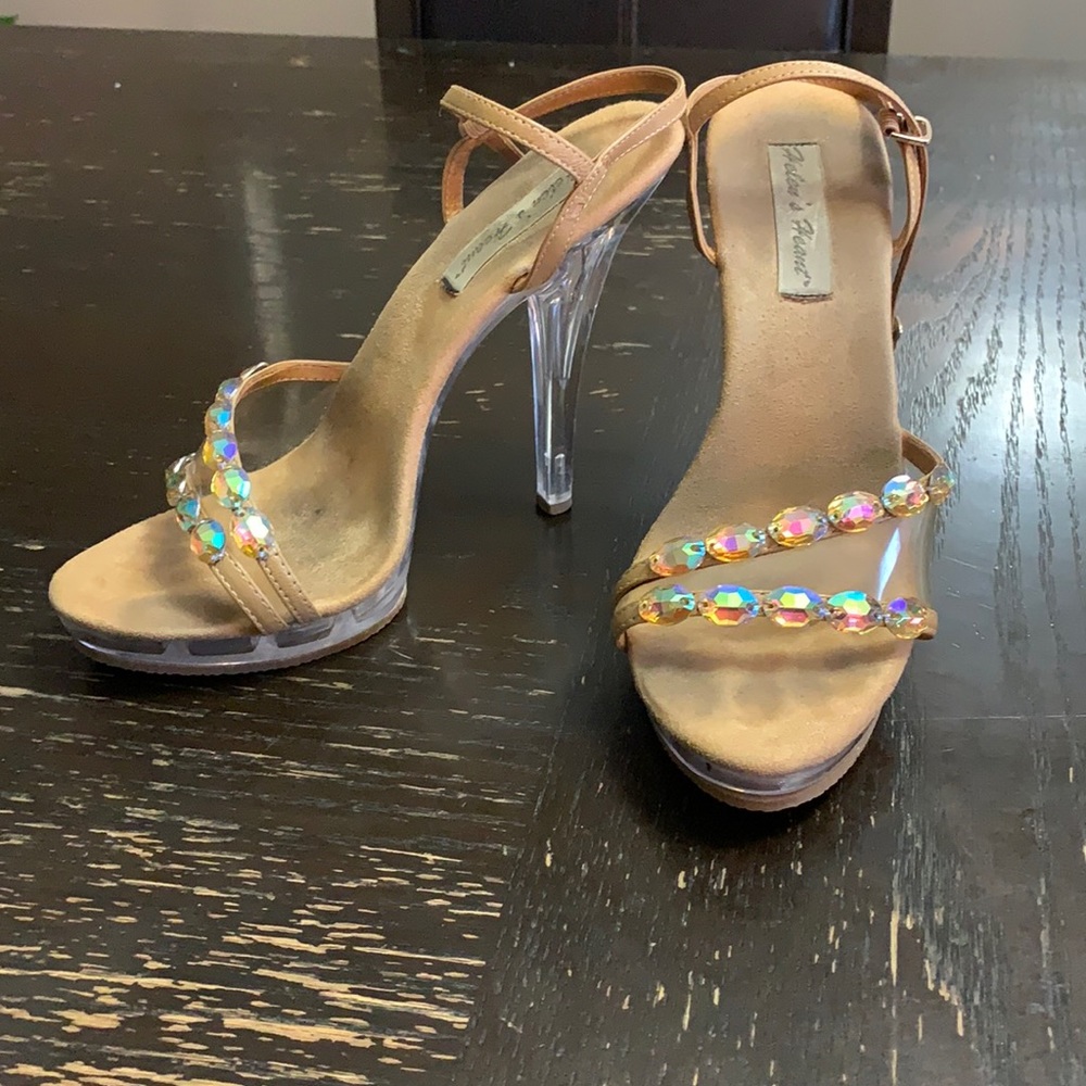 5” embellished heels
